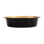 279.53-CONTENITORI LACCATI 718 ML Ø 17,4/13,6x4,3 CM NERO/ORO ALLUMINIO (50 u.)