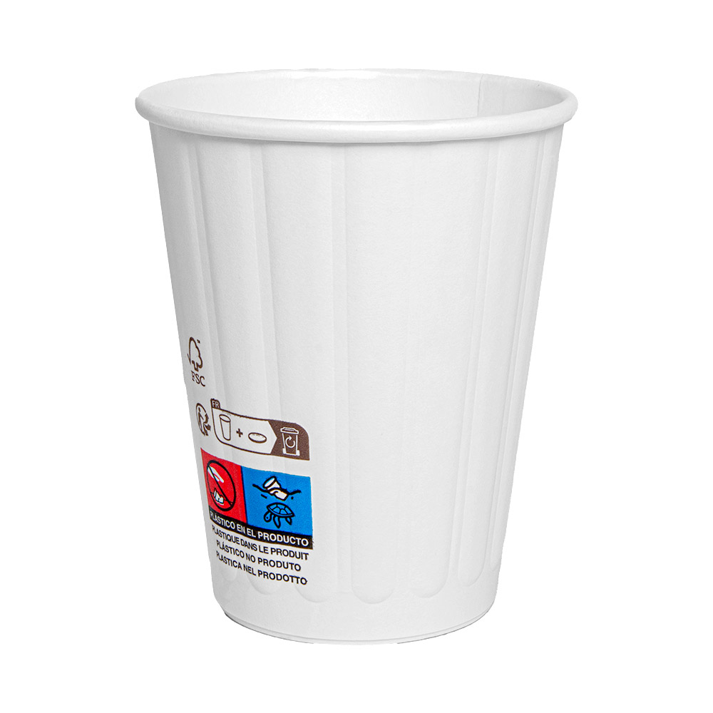 275.24-BICCHIERI BEVANDE CALDE DOPPIA PARETE  240 ML 288 + 210 G/M2 Ø8/5,2x9,5 CM BIANCO CARTONE (50 u.)