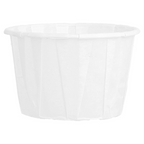 126.73-TERRINA CARTA PLISSETTATA 60 ML (2 oz) 80 G/M2 Ø5,5/3,9x3,5 CM BIANCO PERGAMANA ANTIGRASSI (250 u.)