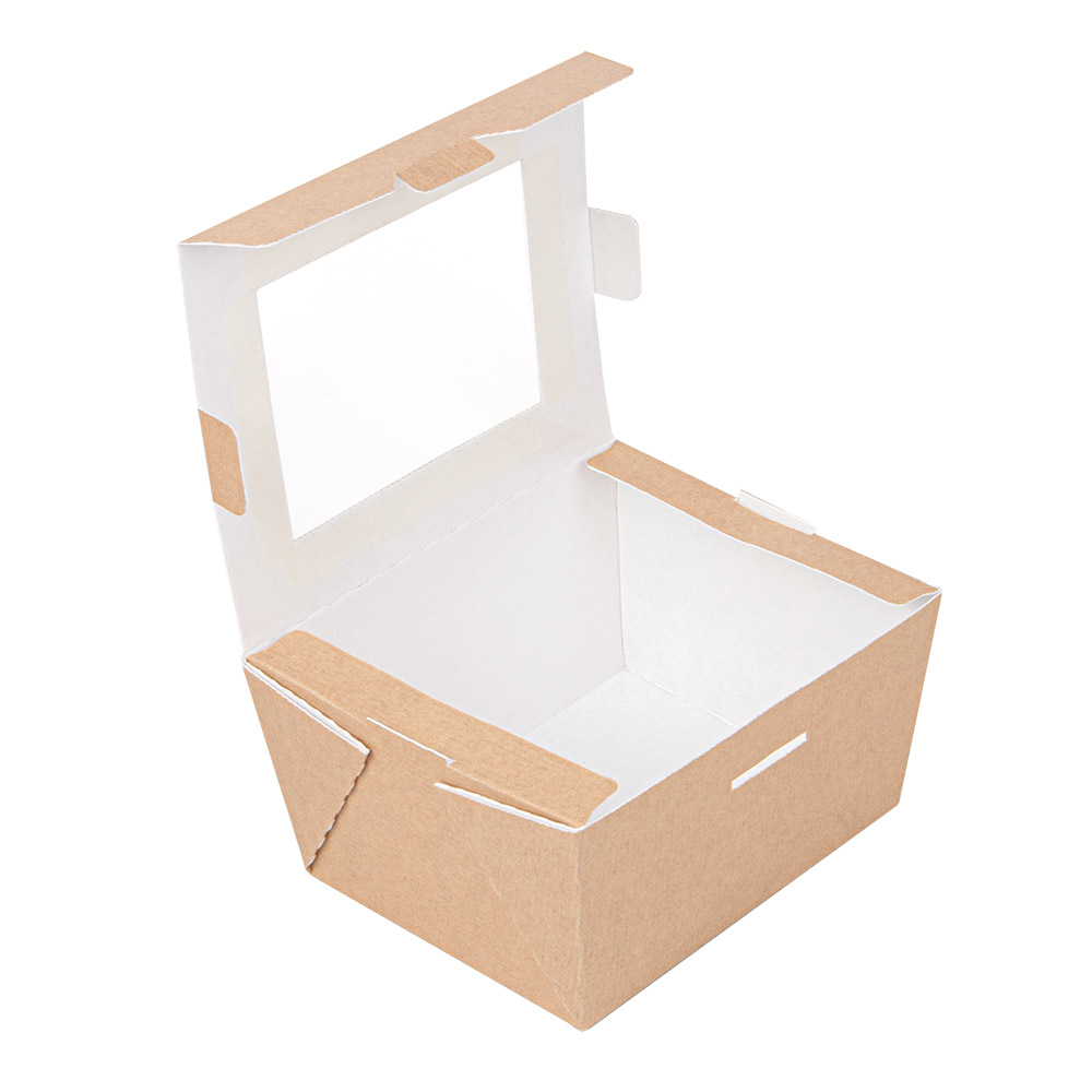 253.61-SCATOLE CON FINESTRA 'THEPACK' 780 ML 11,2x9x6,4 CM NATURALE CARTONE NANO-MICRO + OPP (50 u.)