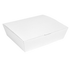 235.19-SCATOLE "LUNCH BOX" COPPERCHIO 'THEPACK' 1500 ML (48 oz) 21x18x5,5 CM BIANCO CARTONE NANO-MICRO (60 u.)