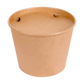 257.89-CONTENITORI PER POLLO +COPERCHIO  4500 ML 337 + 18PE G/M2 Ø 21,6/16x16,6 CM NATURALE KRAFT (40 u.)