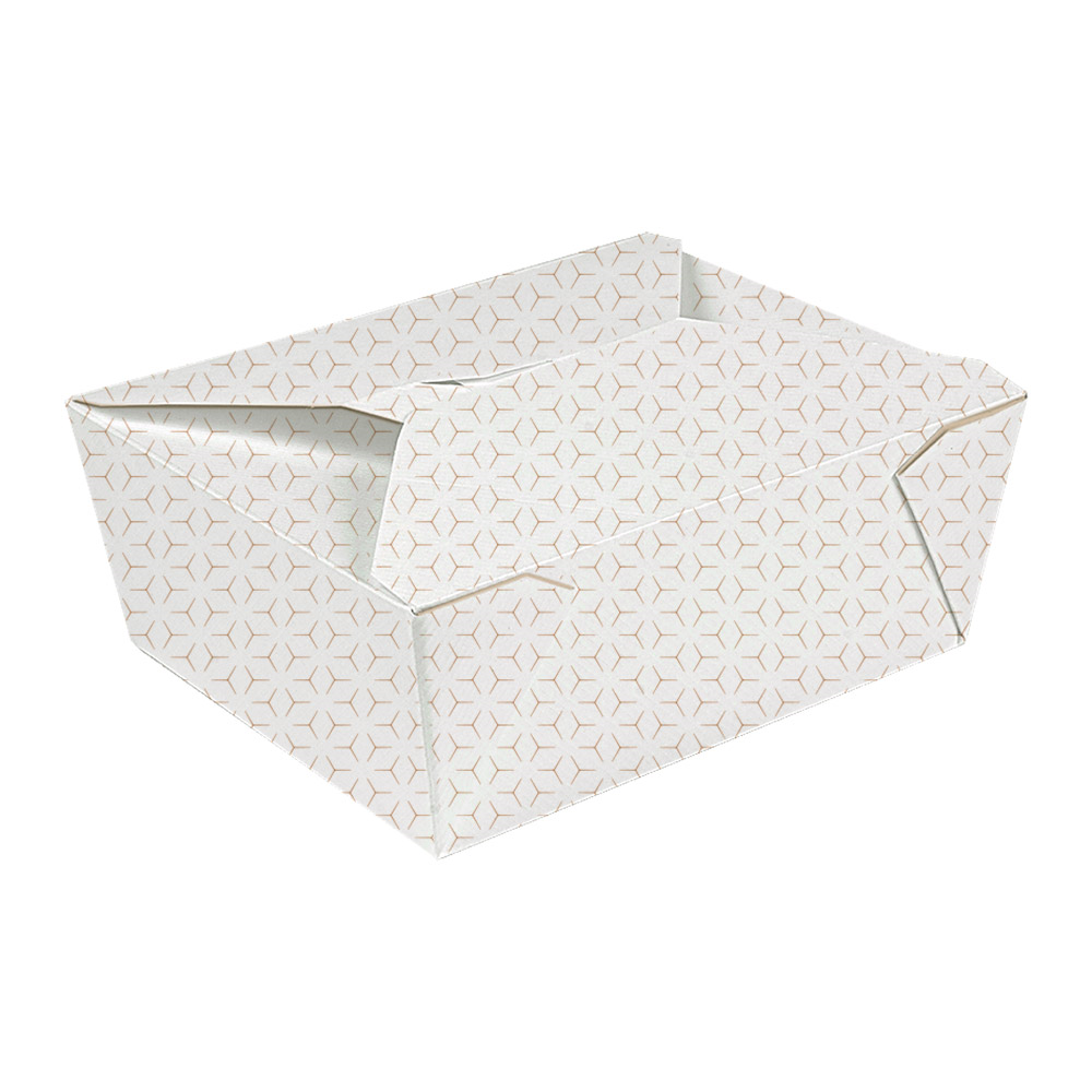 279.19-SCATOLE AMERICANE PER MICROONDE 'THEPACK' CUBE 1350 ML 15,2x12,1x6,5 CM BIANCO/NATURALE CARTONE NANO-MICRO + PP (50 u.)