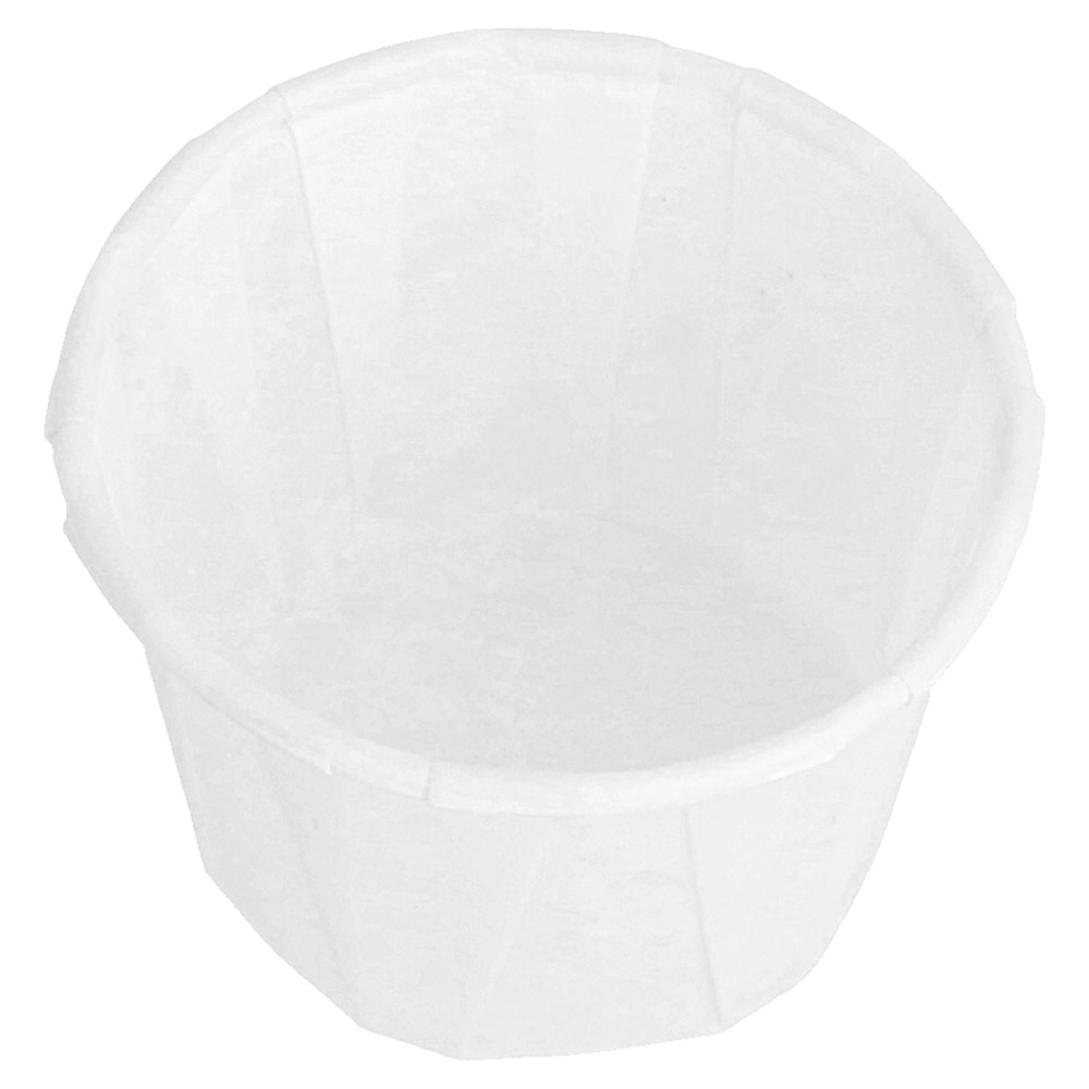 126.69-TERRINA CARTA PLISSETTATA  30 ML (1 oz) 80 G/M2 Ø4,4/3,1x2,8 CM BIANCO PERGAMANA ANTIGRASSI (250 u.)