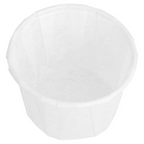 126.69-TERRINA CARTA PLISSETTATA  30 ML (1 oz) 80 G/M2 Ø4,4/3,1x2,8 CM BIANCO PERGAMANA ANTIGRASSI (250 u.)