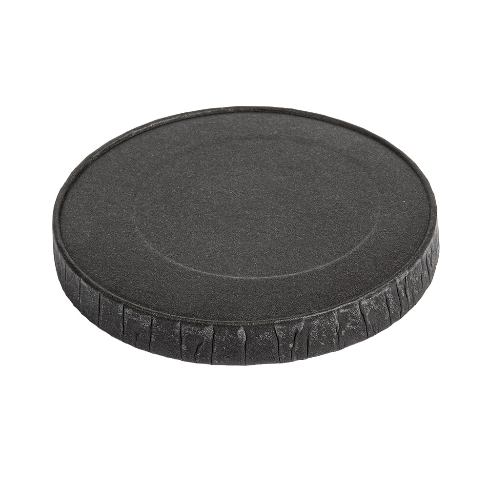 254.52-COPERCHIO PER TERRINA PICCOLA  230 + 18 PE G/M2 Ø6,2 CM NERO CARTONE (50 u.)