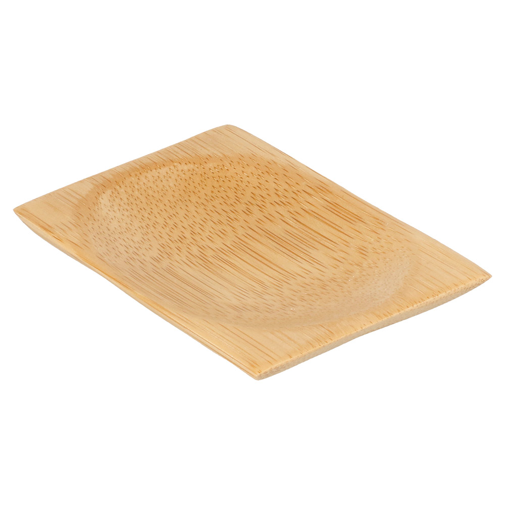 191.77-MINI PIATTI RETTANGOLARI BAMBOO  6x8 CM NATURALE BAMBÙ (24 u.)