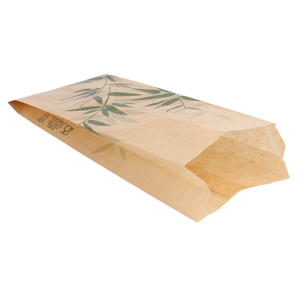 147.02-SACCHETTI SANDWICHES 'FEEL GREEN' 34 G/M2 9+4x22 CM NATURALE PERGAMANA ANTIGRASSI (500 u.)