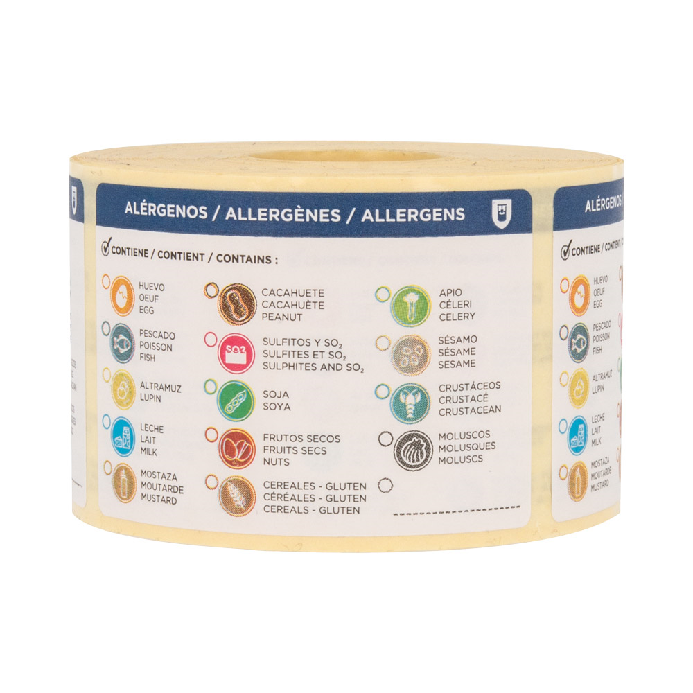 224.16-ETICHETTE ADESIVE ALLERGENI   7,5x5 CM CARTA (500 u.)