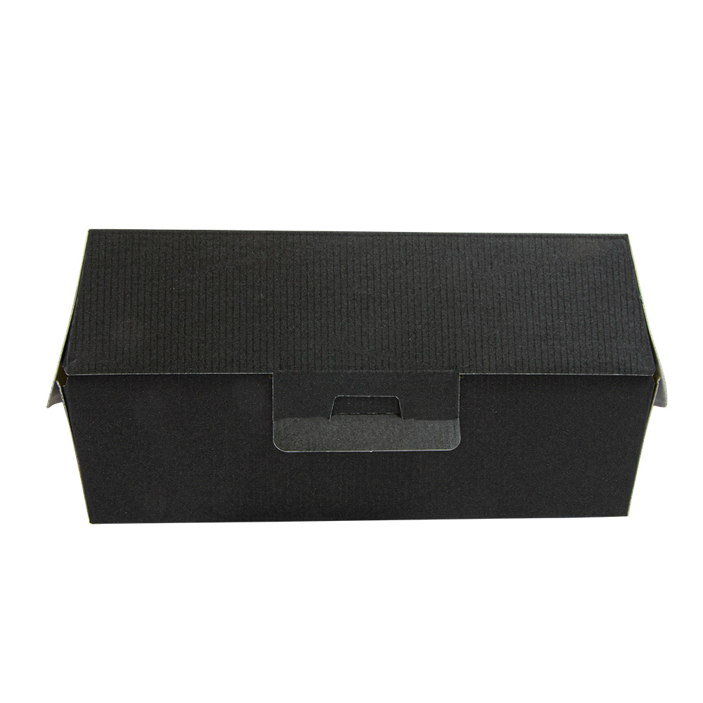 234.24-SCATOLE HAMBURGER 'THEPACK'  17,6x16,8x7,8 CM (XL WIDER) NERO CARTONE NANO-MICRO (50 u.)