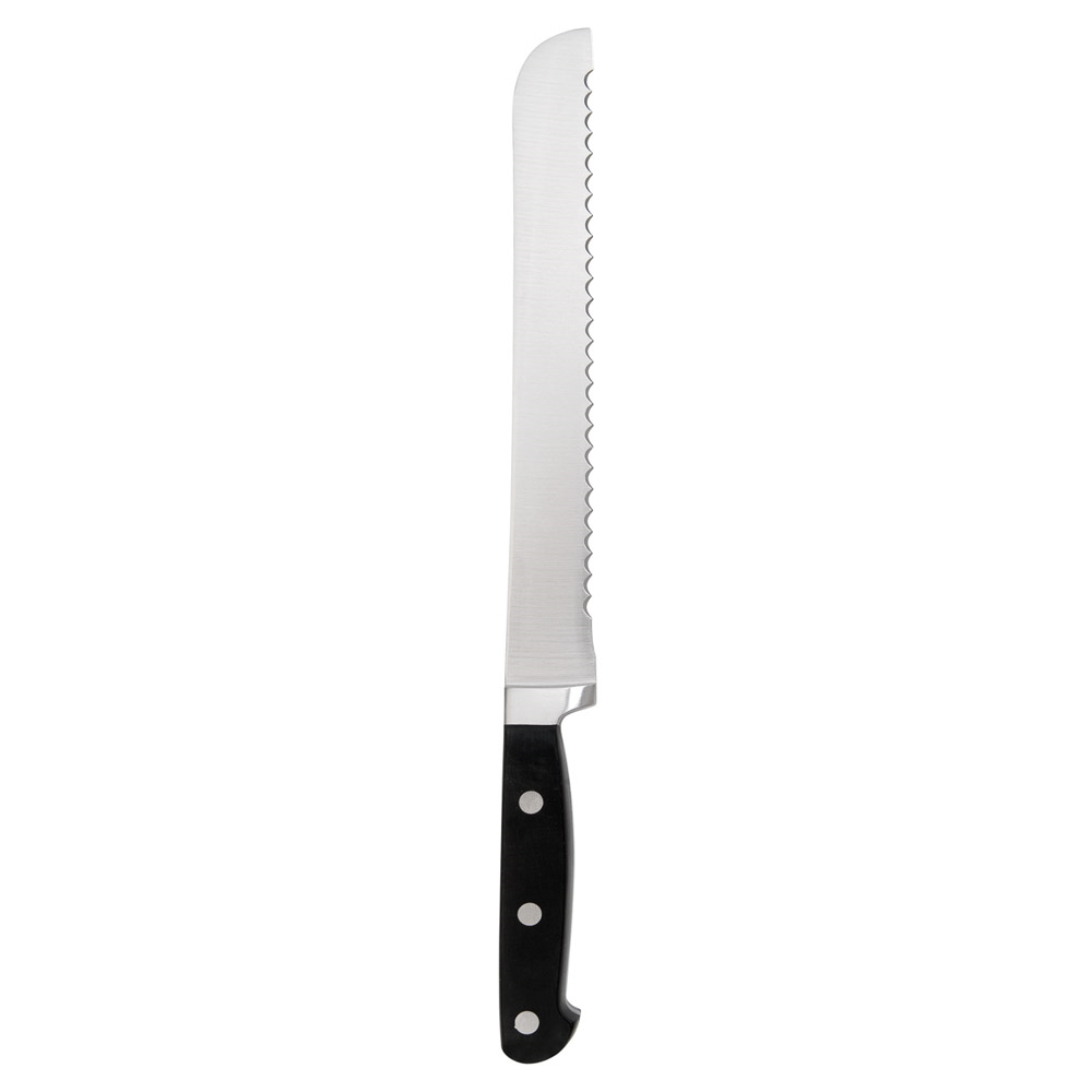 449.54-COLTELLO PANE, MANICO ABS   23,5 CM ARGENTO ACCIAIO INOX