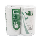 228.54-2 U.ROTOLI "CUCINA" ECOLABEL 2 STRATI 'FEEL GREEN'  24,5 G/M2 24,5 CM x 30 M BIANCO CARTA RICICLATA