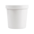 226.41-CONTENITORI CON COPERCHI 780 ML - 26 oz 330 + 18 PE G/M2 Ø11,7/9,2x11 CM BIANCO CARTONE (25 u.)