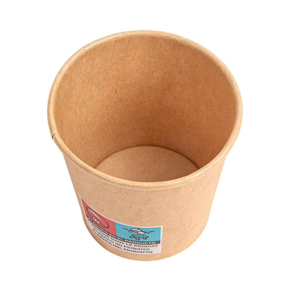 232.98-BICCHIERI BEVANDE CALDE 1 PARETE  120 ML - 4 oz 230 + 18 PE G/M2 Ø6,2/4,5x6 CM MARRONE CARTONE (50 u.)