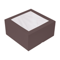 269.63-SCATOLE PER PASTICCERIA CON FINESTRA 'THEPACK'  24x24x12 CM CIOCCOLATO CARTONE NANO-MICRO + OPP (50 u.)