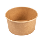 226.64-INSALATIERI  1000 ML - 33,3 oz 300 + 18 PE G/M2 Ø15/12,8x7,5 CM NATURALE KRAFT (50 u.)