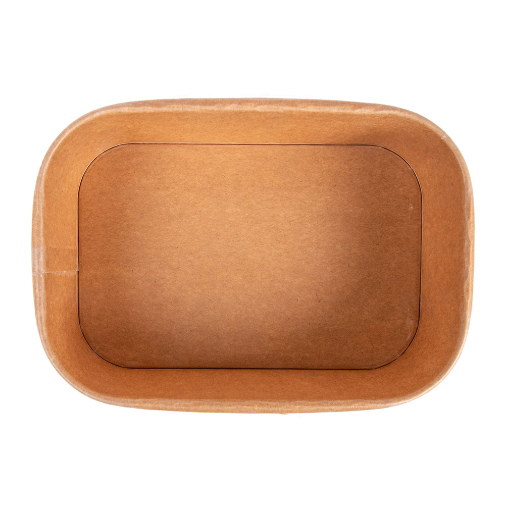 254.34-CONTENITORI RETTANGOLARI  750 ML 320 + 26 PE G/M2 17,3x12,3x5,7 CM NATURALE KRAFT (50 u.)