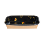 268.81-RECIPIENTI PER "SUSHI"  20PE + 280 +16PE G/M2 14x8x2,4 CM NERO KRAFT (50 u.)