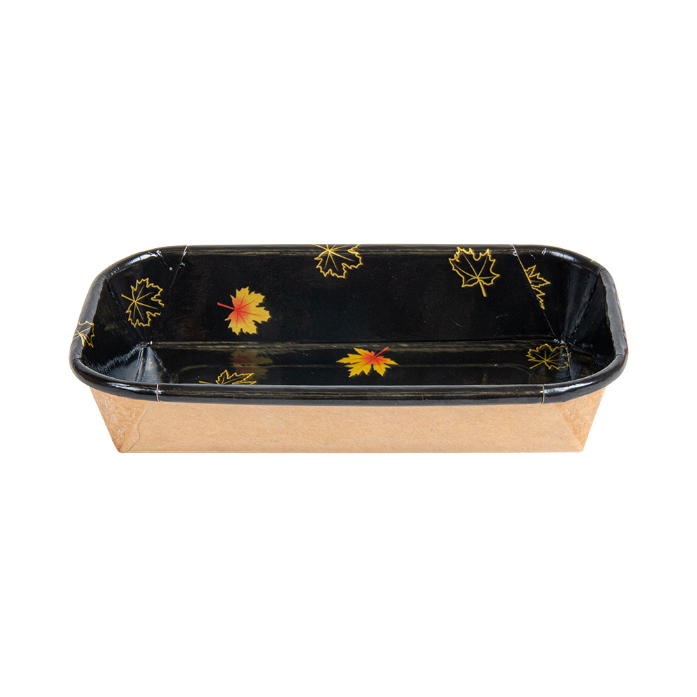 268.81-RECIPIENTI PER "SUSHI"  20PE + 280 +16PE G/M2 14x8x2,4 CM NERO KRAFT (50 u.)