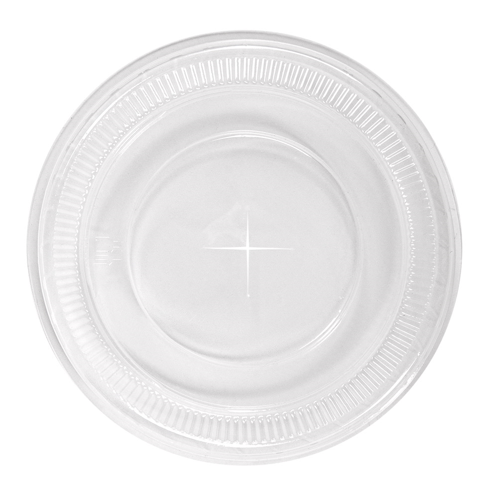 231.33-COPERCHI PIATTI CON CROCE PER 223.99  Ø 7,8x0,8 CM TRASPARENTE PLA (50 u.)
