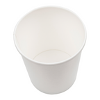 226.48-CONTENITORI CON COPERCHI 960 ML - 32 oz 330 + 18 PE G/M2 Ø11,7/9,2x13,5 CM BIANCO CARTONE (25 u.)