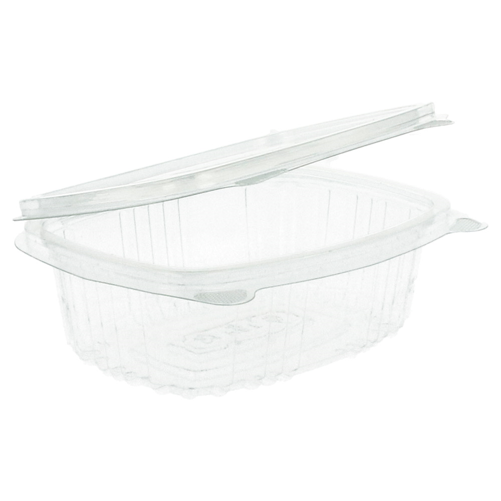 169.28-CONTENITORE CON COPERCHIO 250 ML 13,2x9,5x4,1 CM TRASPARENTE RPET (100 u.)