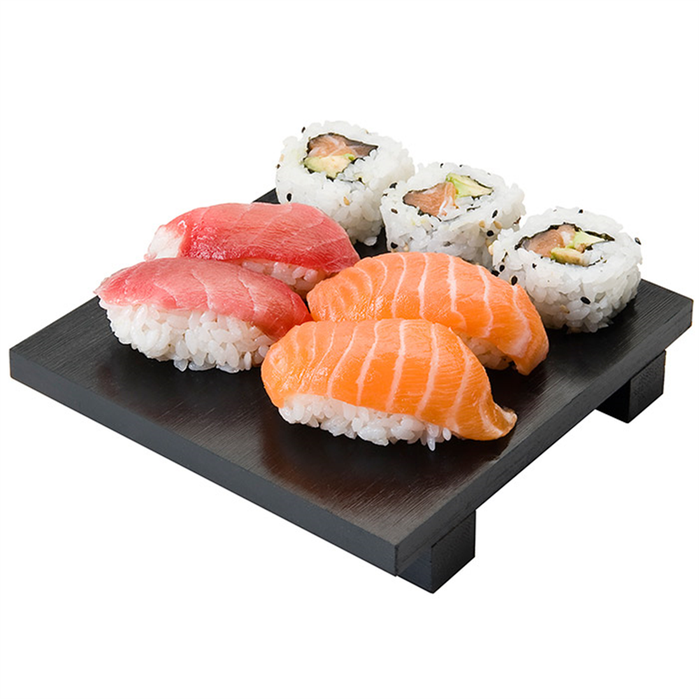 205.84-BASE SUSHI 'BAMBOO'  15x15x2,5 CM NERO BAMBÙ