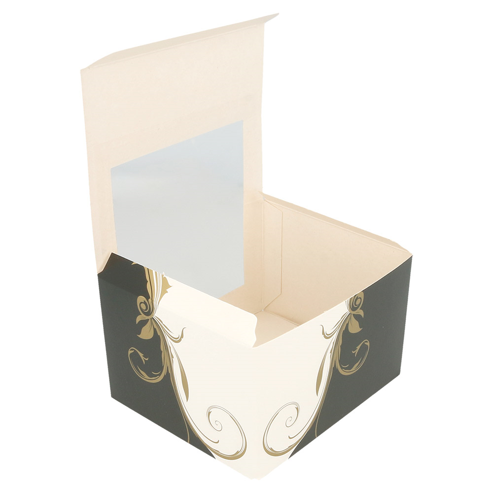 204.74-SCATOLE PER PASTICCERIA CON FINESTRA 'THEPACK' CLASSIC  11x13x8 CM BIANCO CARTONE NANO-MICRO (50 u.)