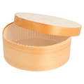 183.01-MINI SCATOLE CILINDRICHE TAPPO + CAPSULA 'WOOD' 500 ML Ø 13x5 CM NATURALE LEGNO (10 u.)