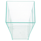 158.61-CONTENITORI APERITIVO BOUQUET   4,5x4,5x5,5 CM VERDE ACQUA PS (24 u.)