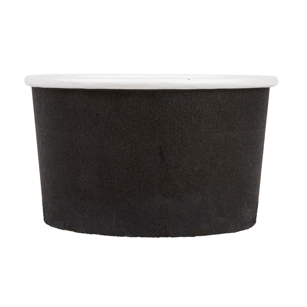 226.55-COPPETTE GELATI 180 ML 250 + 18PE G/M2 Ø 8,7x5,2 CM NERO CARTONE (50 u.)