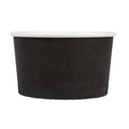226.55-COPPETTE GELATI 180 ML 250 + 18PE G/M2 Ø 8,7x5,2 CM NERO CARTONE (50 u.)