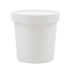 226.39-CONTENITORI CON COPERCHI 360 ML - 12 oz 300 + 18 PE G/M2 Ø9/7,2x8,4 CM BIANCO CARTONE (25 u.)