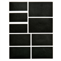 211.59-2H. 18U. ETICHETTE RETTANGOLARI   NERO VINILE (12 u.)