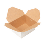 279.18-SCATOLE AMERICANE PER MICROONDE 'THEPACK' CUBE 780 ML 11,3x9x6,3 CM BIANCO/NATURALE CARTONE NANO-MICRO + PP (50 u.)