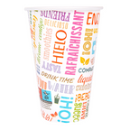 229.07-BICCHIERI BEVANDE CALDE 1 PARETE PAROLE 360 ML - 12 oz 265 + 18PE G/M2 Ø8/5x12 CM BIANCO CARTONE (100 u.)