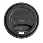 228.74-COPERCHI PER BICCHIERI 240 ML BIODEGRADABLE  NERO CPLA (50 u.)