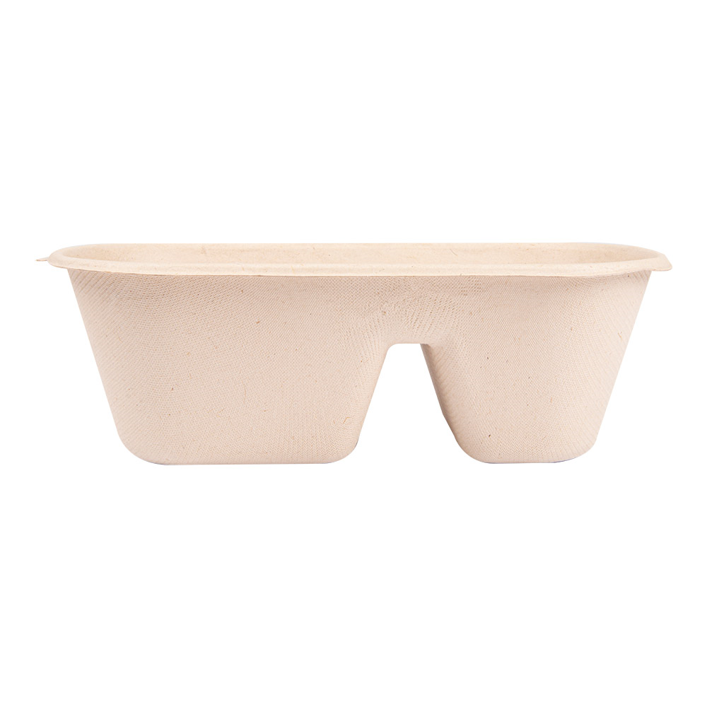 320.54-LUNCH BOXES 2 SCOMPARTI 'BIONIC' 1000 ML 22x12,9x6,85 CM NATURALE BAGASSA (50 u.)
