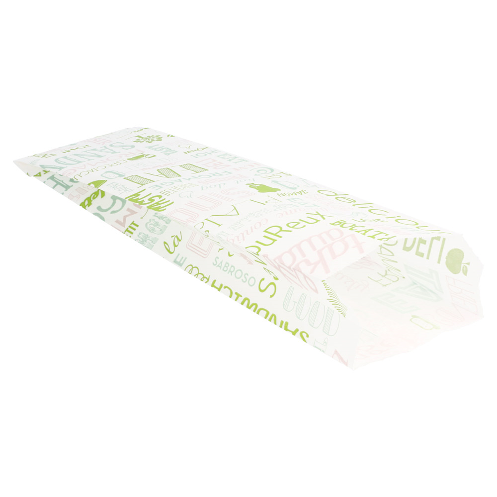 229.22-SACCHETTI BAGUETTES GREEN PAROLE 32 G/M2 9+4x30 CM BIANCO PERGAMANA ANTIGRASSI (500 u.)