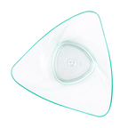 170.77-CONTENITORI APERITIVO TRIANGOLO  100 ML 7,7x7,4x6,3 CM VERDE ACQUA PS (24 u.)