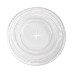 231.36-COPERCHI PIATTI CON CROCE PER 224.01  Ø 8,5x0,8 CM TRASPARENTE PLA (50 u.)