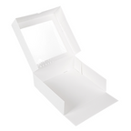 201.67-SCATOLE PER PASTICCERIA CON FINESTRA 'THEPACK'  23x23x7,5 CM BIANCO CARTONE NANO-MICRO + OPP (50 u.)