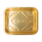 267.80-CONTENITORI LACCATI 3600 ML 32,2x26,2x6 CM NERO/ORO ALLUMINIO (25 u.)