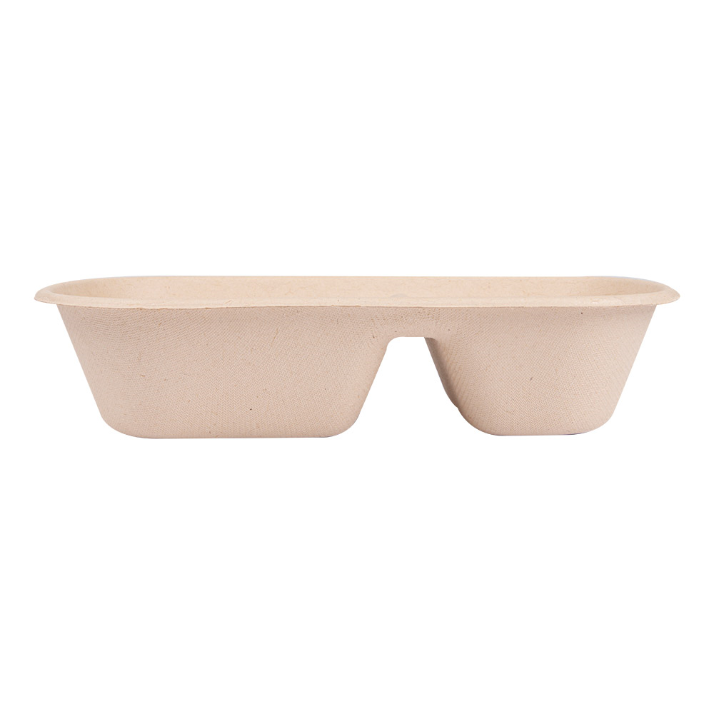 320.53-LUNCH BOXES 2 SCOMPARTI 'BIONIC' 850 ML 23,5x13,1x4,6 CM NATURALE BAGASSA (50 u.)