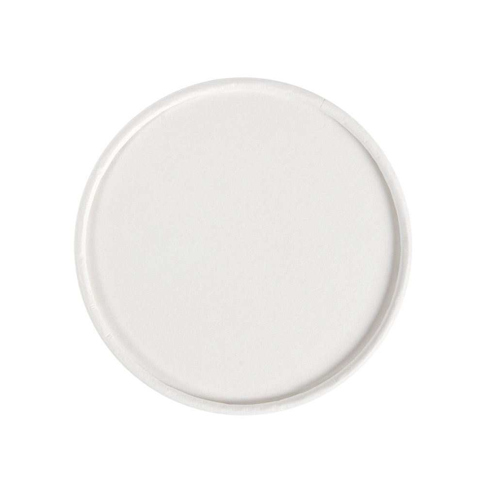233.33-COPERCHIO TERRINA GELATI 240 ML 280 + 18 PE G/M2 Ø9,4 CM BIANCO CARTONE (50 u.)