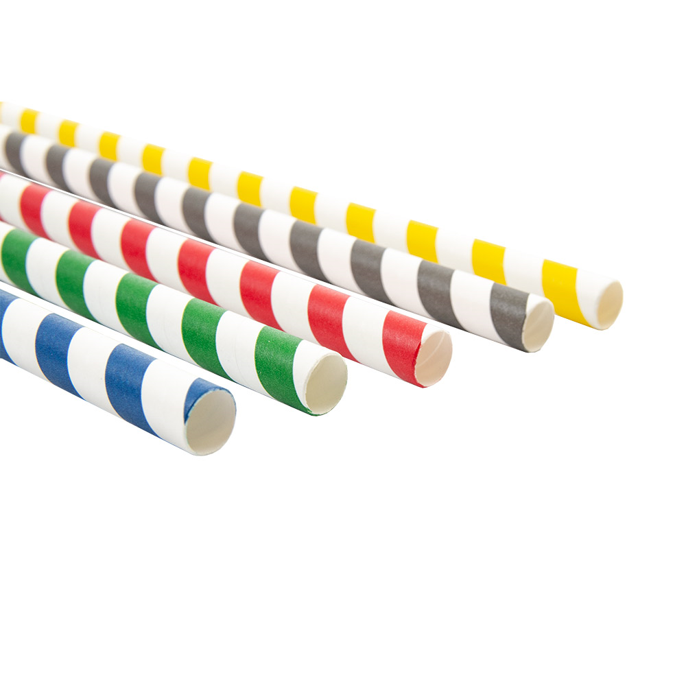 227.94-CANUCCE DRITTE A STRISCE 'PAPER'  Ø1x20 CM COLORI VARIE CARTA (50 u.)