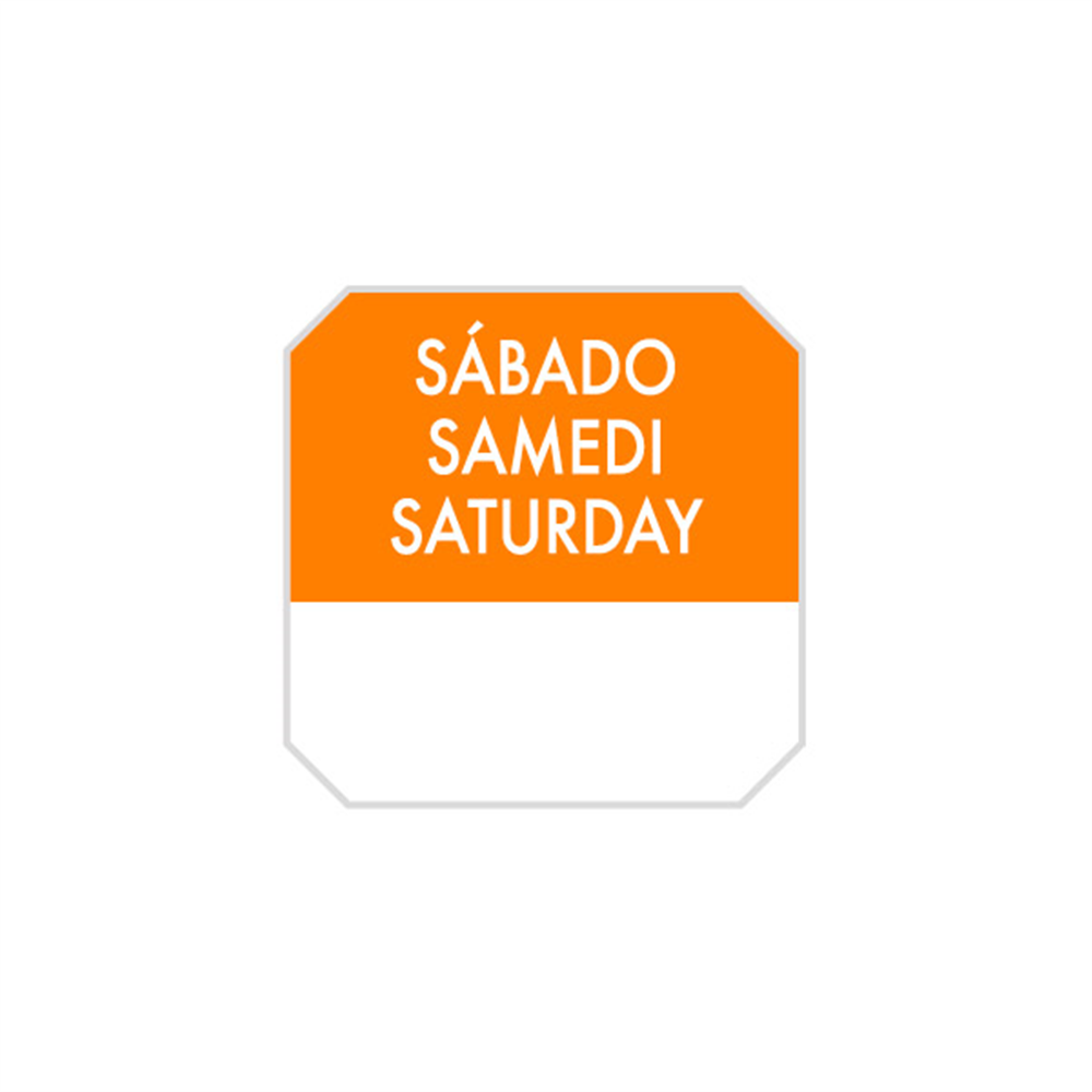 393.70-1000 U. ETICHETTE ADESIVE SABATO   2,5x2,5 CM ARANCIO ADESIVO