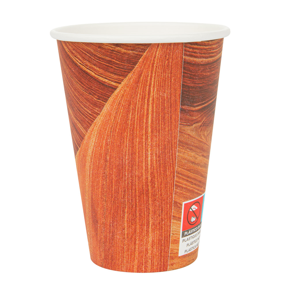 255.03-BICCHIERI BEVANDE CALDE 1 PARETE 'ARIZONA VENDING' 210 ML 210 + 18 PE G/M2 Ø7/4,5x9,5 CM MARRONE CARTONE (50 u.)