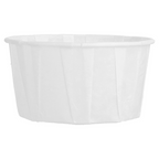 126.79-TERRINA CARTA PLISSETTATA 100 ML (3,2 oz) 80 G/M2 Ø6,6/5x4,2 CM BIANCO PERGAMANA ANTIGRASSI (250 u.)