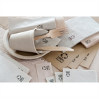 102.67-TOVAGLIOLI ECOLABEL 2 VELI 'FEEL GREEN'  18 G/M2 33x33 CM NATURALE TISSUE RICICLATO (100 u.)